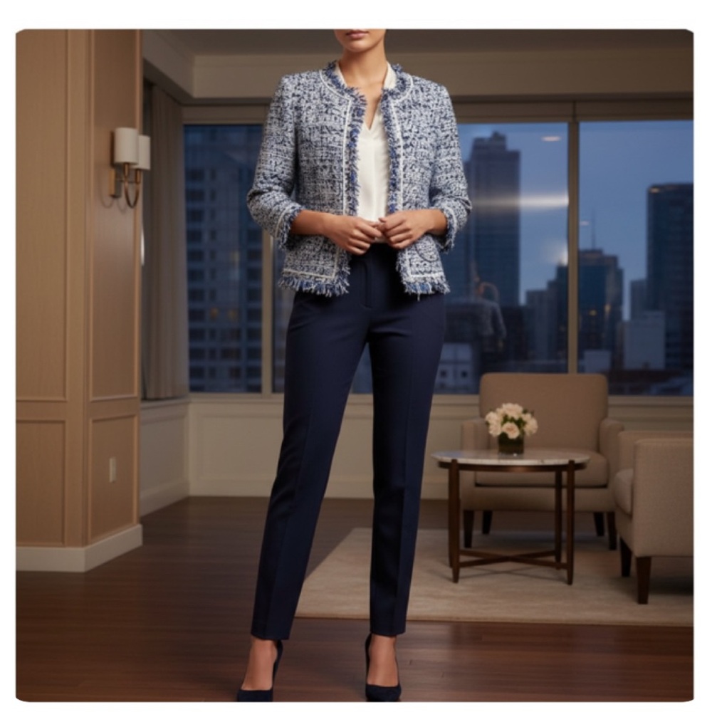 W BY WORTH TWEED BLAZER SIZE 4 - Picture 4 of 16